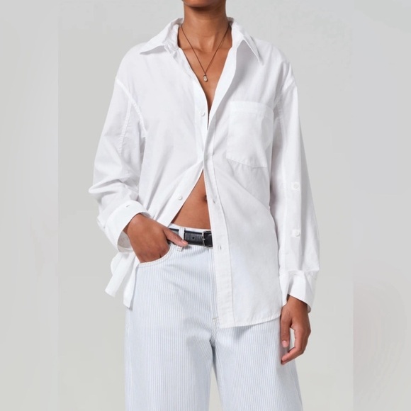Citizens Of Humanity Tops - Citizens Of Humanity Kayla Shirt in Optic White Size M NWOT